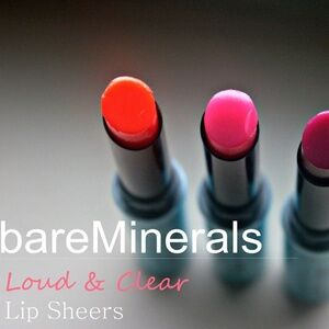 Rare BareMinerals Loud & Clear Lip Sheers (3 shade bundle)